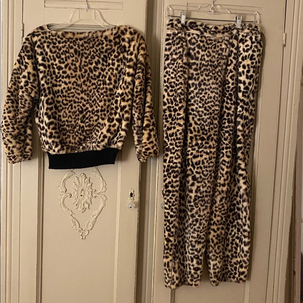Vintage Faux Leopard Two Piece Set “Pebbles”Halloween Costume